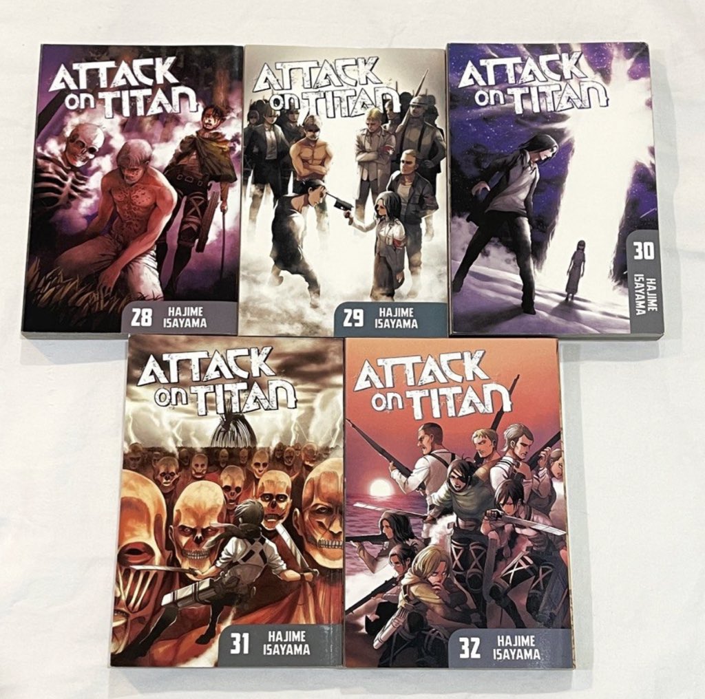 nyucartz's tweet photo. ꒰ 🛒 ꒱ — wts lfb #nyucartz_sells 

🗯 Aot Manga 

⟶ RM30 each
⟶ condition 9.5/10
⟶ Buy all RM130 incl postage

#pasarAnimeMY #pasaranime https://t.co/6NSelva1Pf