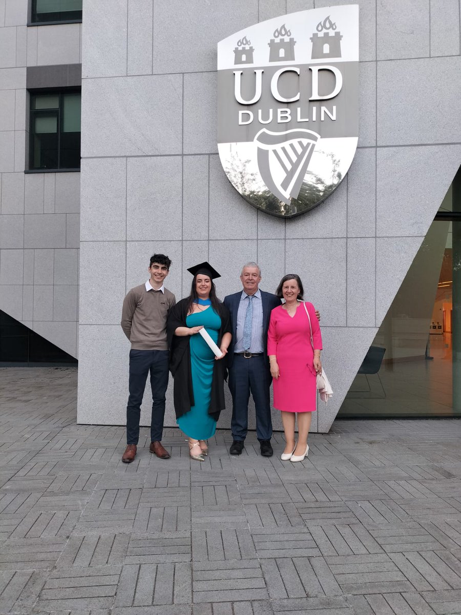 Thrilled to graduate from <a href="/ucdagfood/">UCD School Ag & Food</a> with a 2.1 in Animal and Crop Production. 
From a fantastic experience abroad in Scotland on placement, being the AgrSoc Careers Chair and hosting the Careers Fair to having many many cups of tea in the Ag Building, I loved every second of it