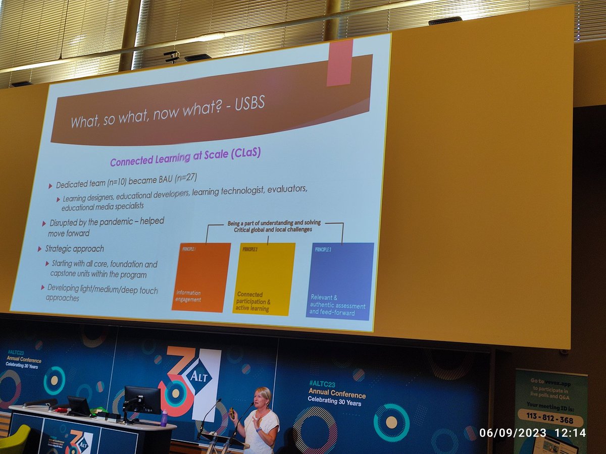 #altc23 Elaine Huber is reflecting her experience of working on three projects of digital transformation in higher education.  Project 3.