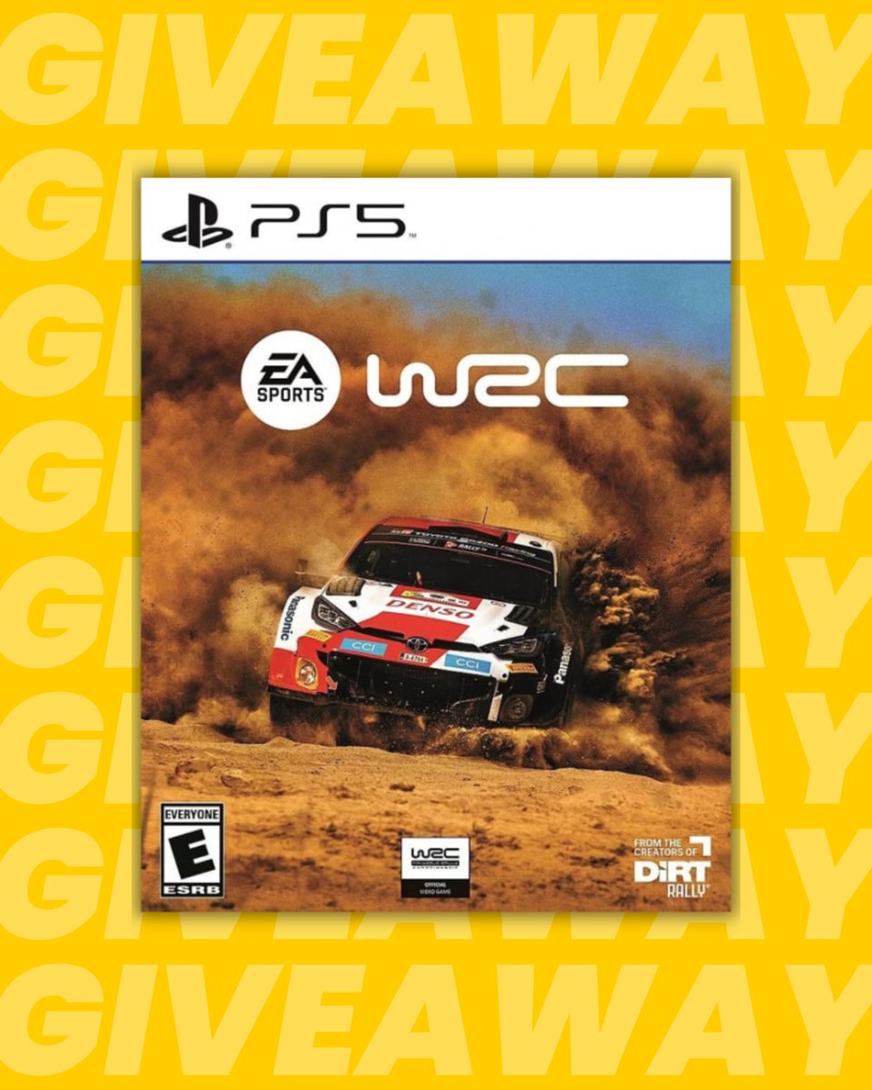 🚨 GIVEAWAY ALERT! 🚨

We are giving away one copy of the upcoming #EASPORTSWRC game (platform of your choice)

All you have to do is like 💛, retweet ♻️, and follow us 👊 for a chance to win. Good luck!