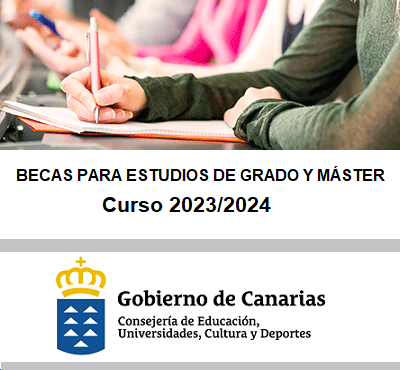 📢Convocadas las BECAS DEL GOBIERNO DE CANARIAS para estudios universitarios para el curso 2023/2024.🎓

Presentación de solicitudes (sólo telemáticamente),📅del 7 al 30 de septiembre.

➕información y presentación de solicitudes ⤵
gobiernodecanarias.org/universidades/…