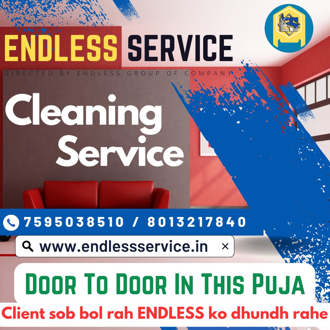 endless_service's tweet image. Book In Advance For Service In This Puja.
#endlessservice #cleaningservice #sofacleaning #mattresscleaning #officecleaning #kitchencleaning #carpetcleaning #washroomcleaning #bathroomcleaning #homecleaning
Call Us - 7595038510 / 8013217840
Website - endlessservice.in