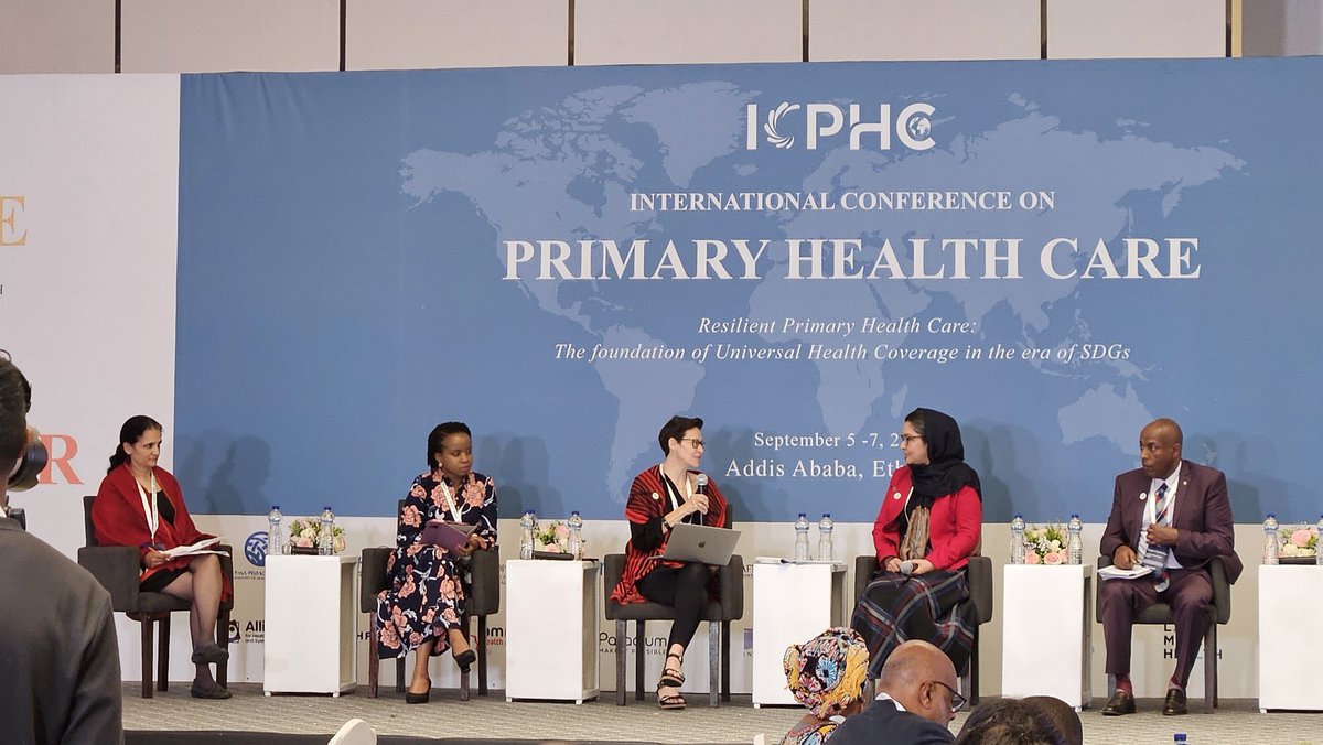 Talking about people and communities by some excellent speakers. Session moderated by @KimberlyEGreen on Building Sustainable Primary Health Care at the ICPHC.

 #PHC4UHC #ICPHC2023

@PATHtweets @USAID @WHO @PathfinderInt @UNICEF