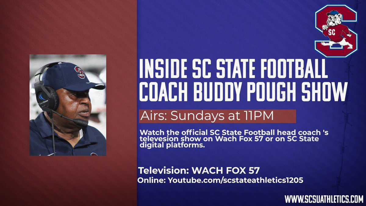 BULLDOG NATION!! Make Sure You Tune In And Catch The Legendary Coach On His Weekly Inside Look On The Buddy Pough Show!! #wearescstate
