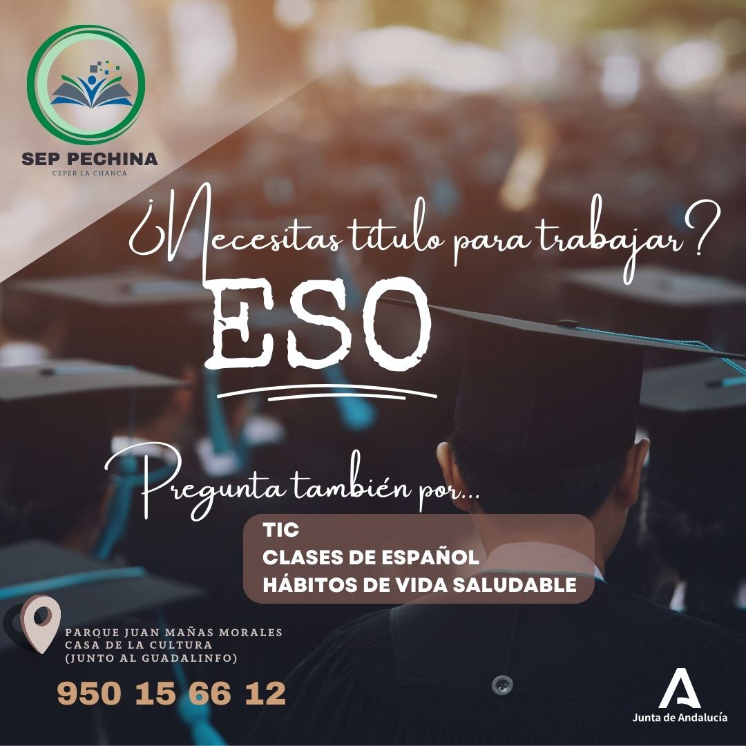 Información escuela de Adultos
#Pechina #Adultos #ESO