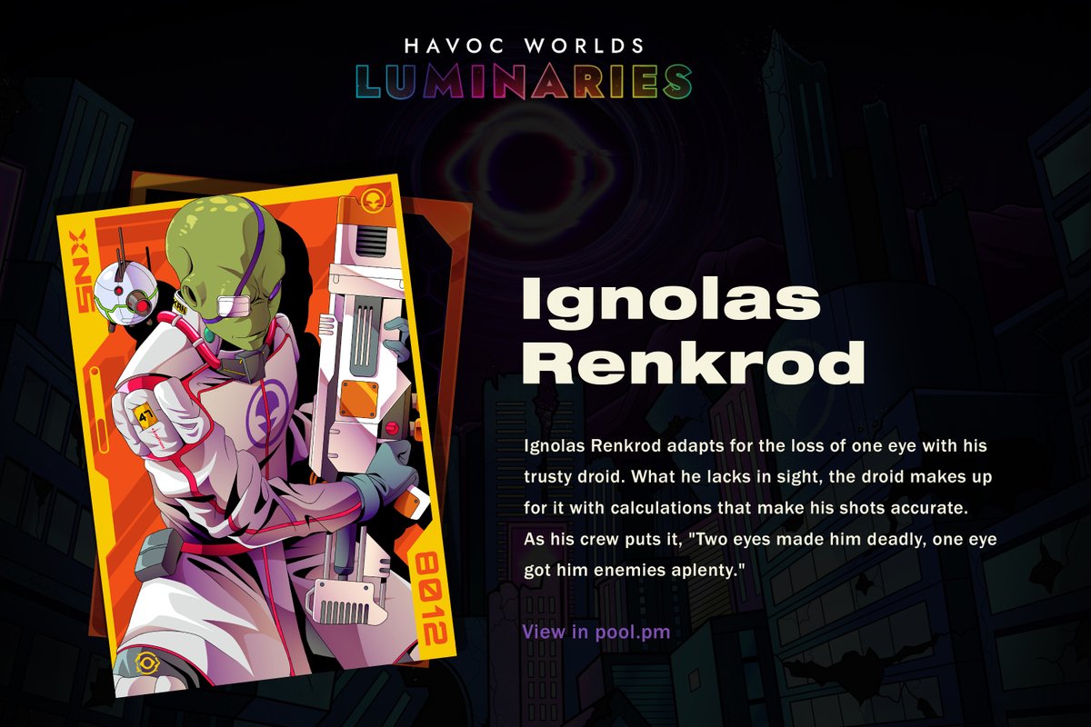 What he lacks in sight, he makes up for with skill. Ignolas Renkrod is a force to be reckoned with.