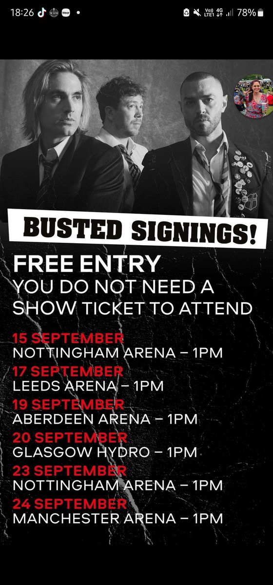 Hope we can take pictures/selfies with you guys , me and my wife can't wait to meet you guys <a href="/JamesBourne/">James Bourne</a> <a href="/mattjwillis/">matt willis</a> <a href="/CharlieSimpson/">Charlie Simpson</a> <a href="/Busted/">Busted</a> #busted #jamesbourne #mattwillis #charliesimpson