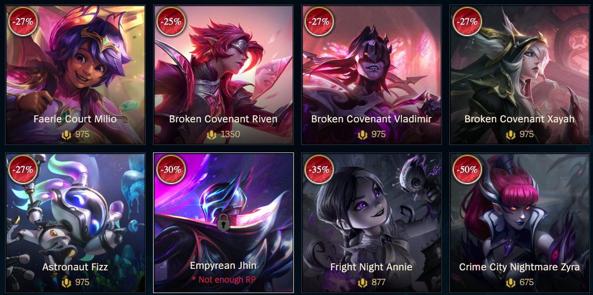 leaguerush_news's tweet image. 🔥 Check out this week's skin sale! 

"Broken Covenant" is an absolute standout. Don't miss it! 🎮 #GamingDeals #SkinSale #BrokenCovenant