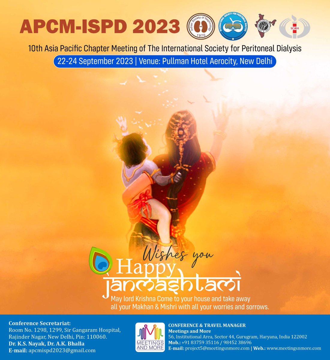 Dear Colleagues, 

"Wish you Happy Janmashtami" 
 
For more details: ispd-apcm2023delhi.com
For registration: ispd-apcm2023delhi.com/registration.p…

#ispd23 #conference #kidney #nephrology #peritonealdialysis