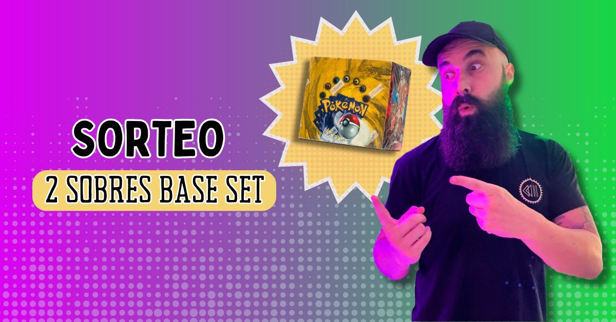 ¡Atent@s! ¡@geeksquarelive y yo vamos a SORTEAR 2 SOBRES de una CAJA SELLADA BASE SET UNLIMITED!

La abriremos en DIRECTO el próximo 16 de septiembre en su plataforma:

¿Quieres el tuyo?

✔ Sígueme a mi y a @geeksquarelive
✔ Dale Like!
✔ Comenta tu Pokémon fav de 1 Generación!