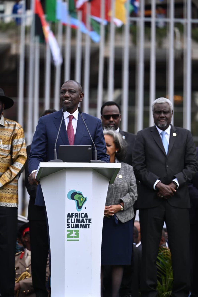 The historic Adoption of the Nairobi Declaration and a High-Level Statement by H.E President, Republic of Kenya and Chairman of CAHOSCC at the <a href="/_AfricanUnion/">African Union</a> <a href="/WilliamsRuto/">William Samoei Ruto, PhD</a>.

The declaration is expected to point out Africa's position on climate change, climate financing, solutions
