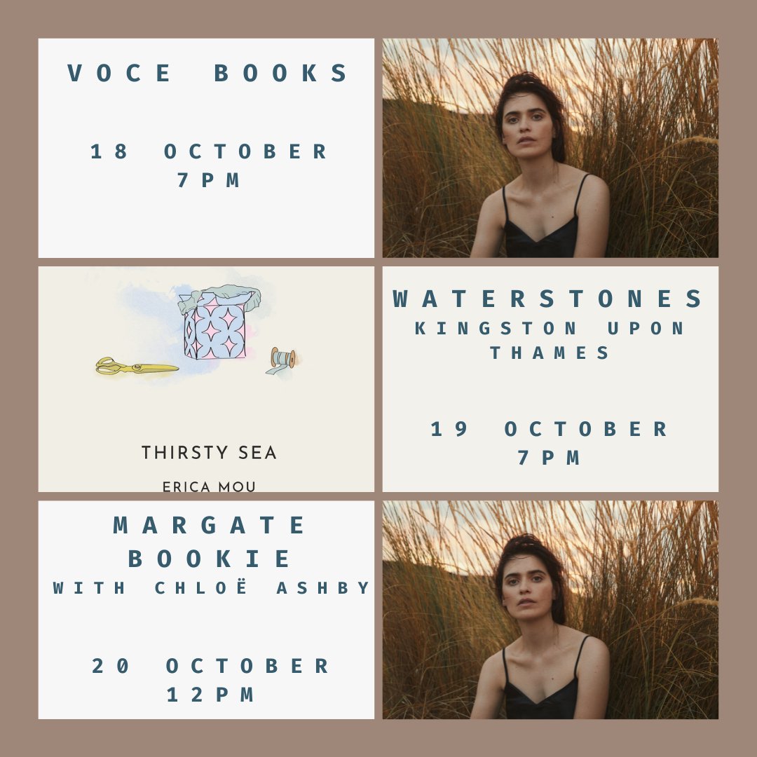 🎁🎁🎁Bookings open for @ericamou Book Tour 🎁🎁🎁 For @vocebooks (Birmingham): eventbrite.co.uk/e/erica-mou-th… For @WstonesKingston: waterstones.com/events/in-conv… For @MargateBookie: margatebookie.com/erica-mou-chlo… @botsford_cla @translatewomen #ThirstySea @WomenRead