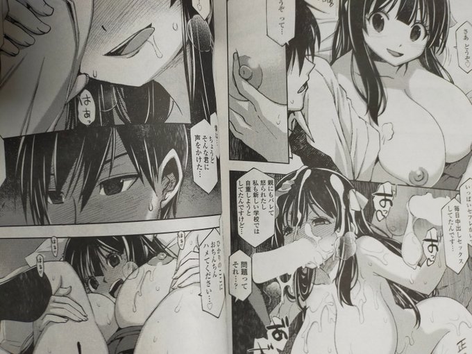 ペンギンクラブ感想文 村正みかど先生。転校生に一目惚れした主人公、返事は「セフレから…」だった。ストレートなお話なんだけど先生の絵柄、黒目上部にハイライト少しなヒロインがカワイイものの不思議な存在に感じられる。口元が常に笑顔なのでなおさら。怖い…けど逃げられない。エロ…❤ 