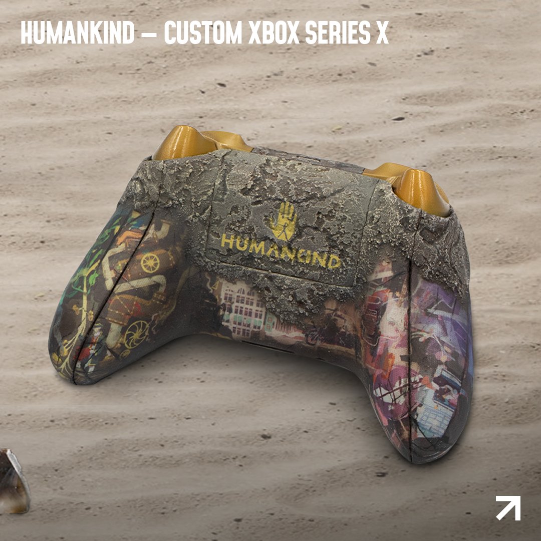 wearetakeoff's tweet photo. Where better to start than the beginning? We were delighted to work with Amplitude and #sega to create this #humankindgame -themed #XboxSeriesX with lights and matching controllers, inspired by the cool 'cave paintings' animation from the game's trailer.
#customconsole #gaming https://t.co/J4MSIT9wiC