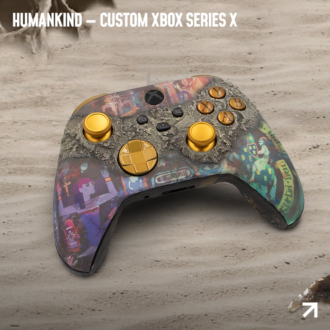 wearetakeoff's tweet photo. Where better to start than the beginning? We were delighted to work with Amplitude and #sega to create this #humankindgame -themed #XboxSeriesX with lights and matching controllers, inspired by the cool 'cave paintings' animation from the game's trailer.
#customconsole #gaming https://t.co/J4MSIT9wiC