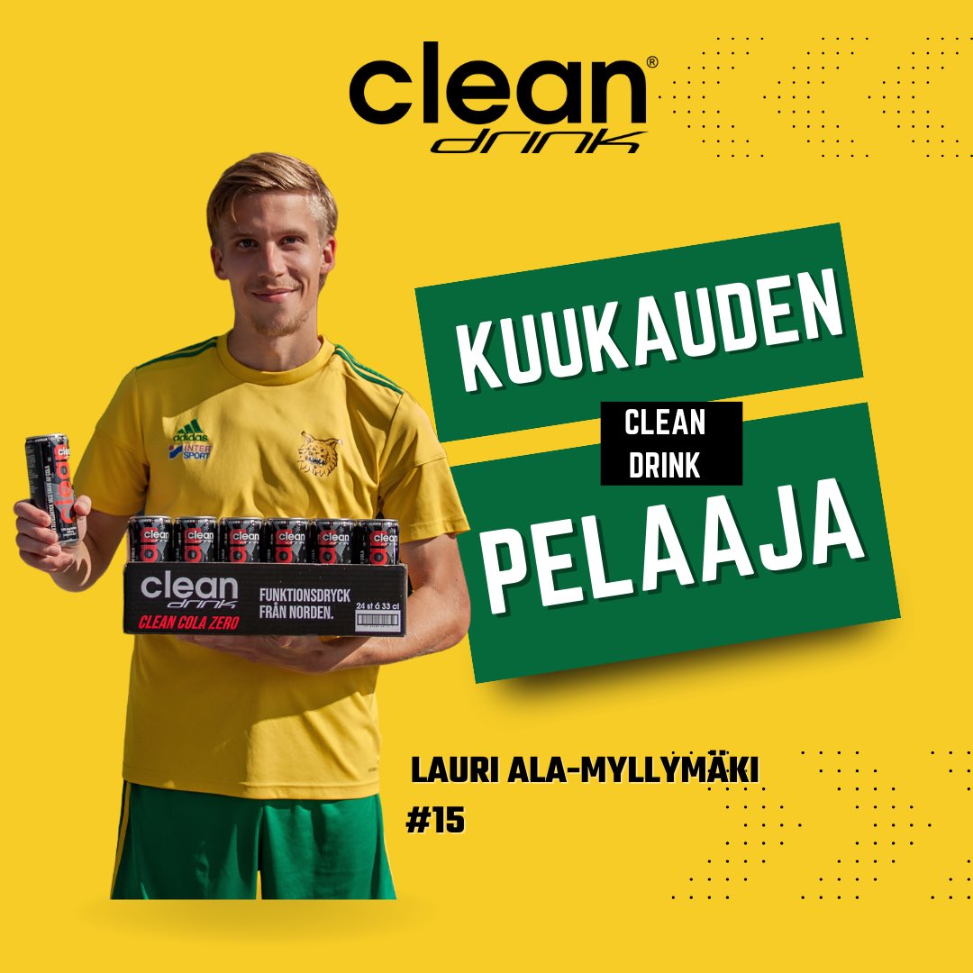 ilvesfootball's tweet photo. Elokuun Clean Drink -pelaajaksi on valittu taiturimainen Lauri Ala-Myllymäki! 💥

#Ilves #CleanDrink https://t.co/RkKtLZAOpT