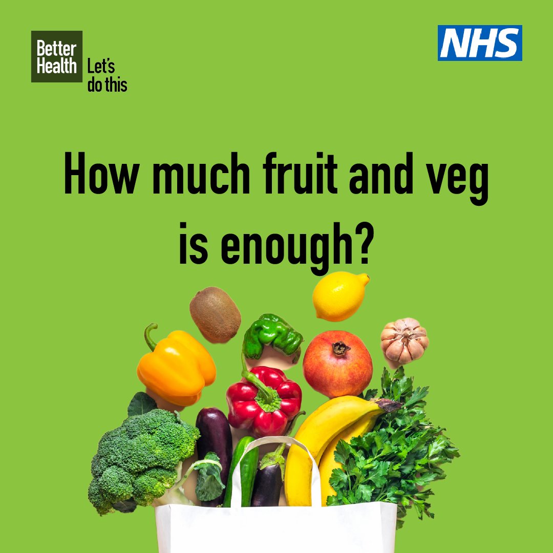 There are lots of different ways to add more fruit and veg to your meals, but just how much is enough? Take a look at The Eatwell Guide for help with eating a healthy and balanced diet: nhs.uk/live-well/eat-…