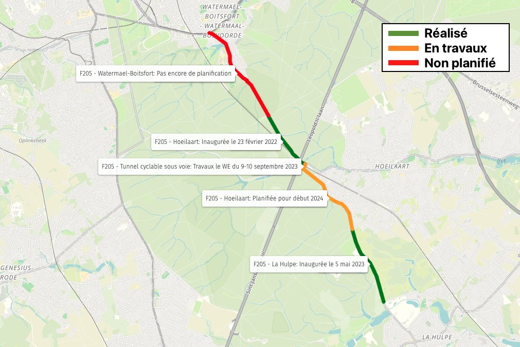 alechat1's tweet photo. La fin globale des travaux entre ring & frontière wallonne est prévue pour février 2024
A ce moment-la, on aura une superbe #cyclostrade en site propre complet, bidirectionnelle, entre la frontière bruxelloise & château La Hulpe
Il ne manquera plus que la partie de la RBC
8/ https://t.co/DRObBYgapr
