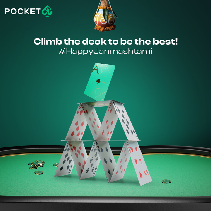 May the cards of good fortune always be in your favour! 
Wishing you a joyful and blessed Janmashtami 🤗 

#Pocket52 #Poker #HappyJanmashtami #AbClubBadlo