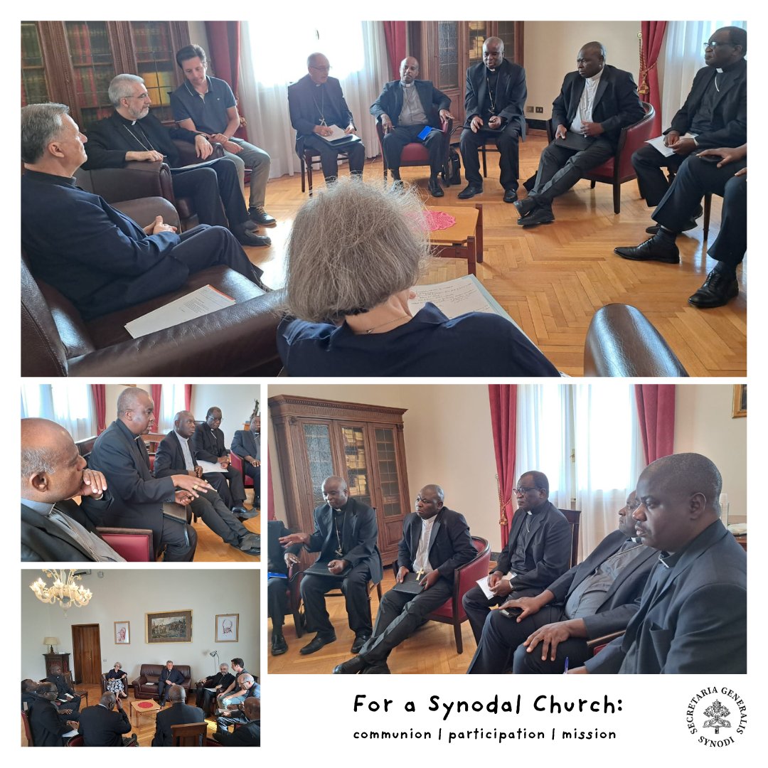 Synod_va's tweet image. "🔹 On the morning of 6 September, Wednesday , @GrechMario , @LMarinOSA , and @SrNatB  welcomed Zimbabwe Catholic Bishops' Conference (ZCBC) on their ad limina visit at the General Secretariat. 🙏💒