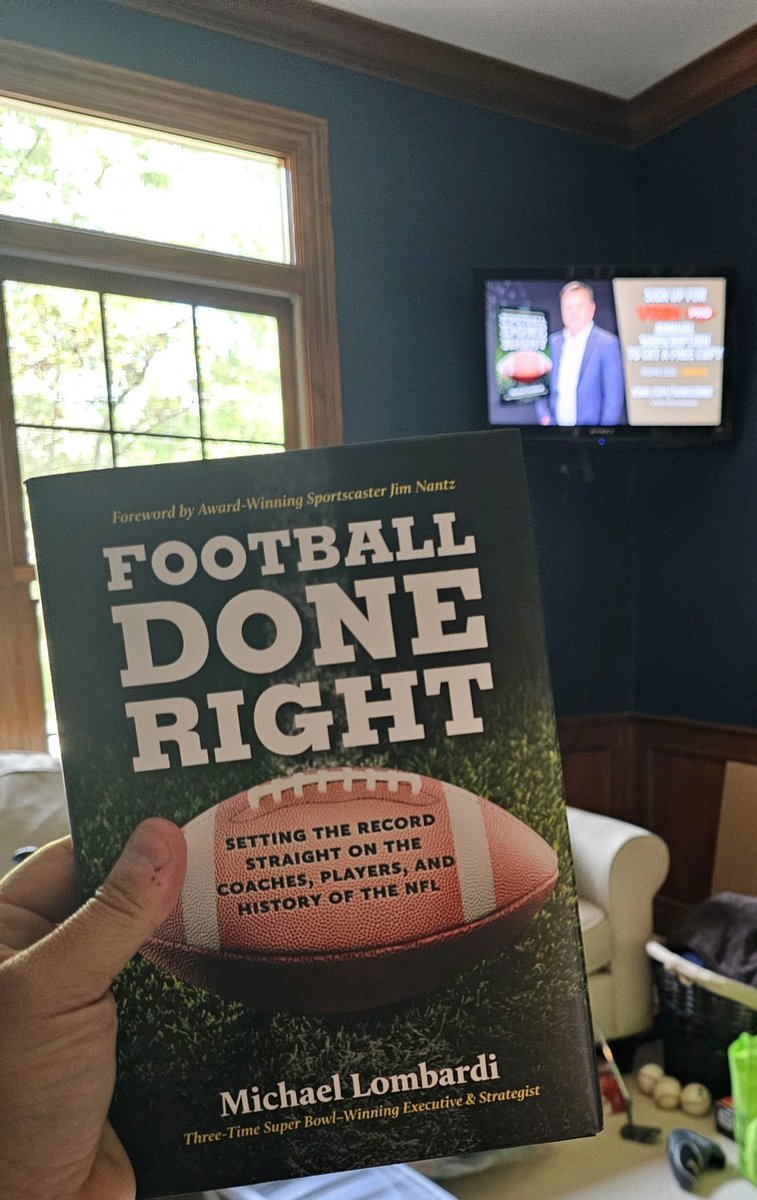 Literally Watching @mlombardiNFL and Stormy on the #LombardiLine just as the Amazon driver walked up. Unfortunately I didn't know you were signing these gems I would have waited. Excited to dig in!