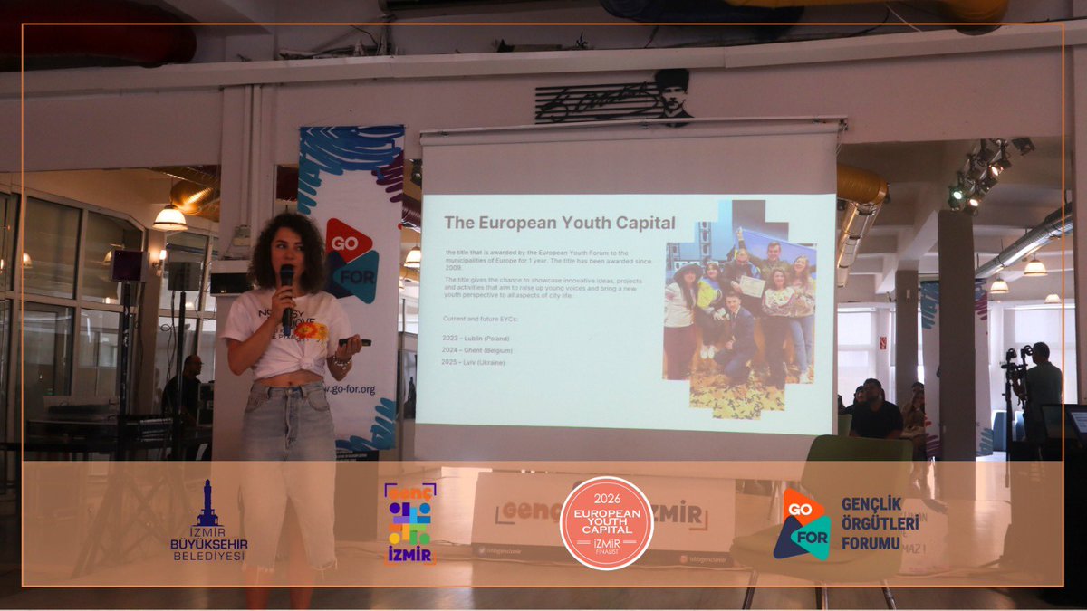 2026 Avrupa Gençlik Başkenti finalisti İzmir’de Başkent ünvanını kazanmış ekiplerle ve Türkiye’deki belediyelerle bir araya geldik. 

Günün ilk kısmında 2019 Başkenti Novi-Sad, 2022 Başkenti Tiran ve 2025 Başkenti Lviv AGB deneyimlerini bizlerle paylaşırken ikinci bölümde ise +++