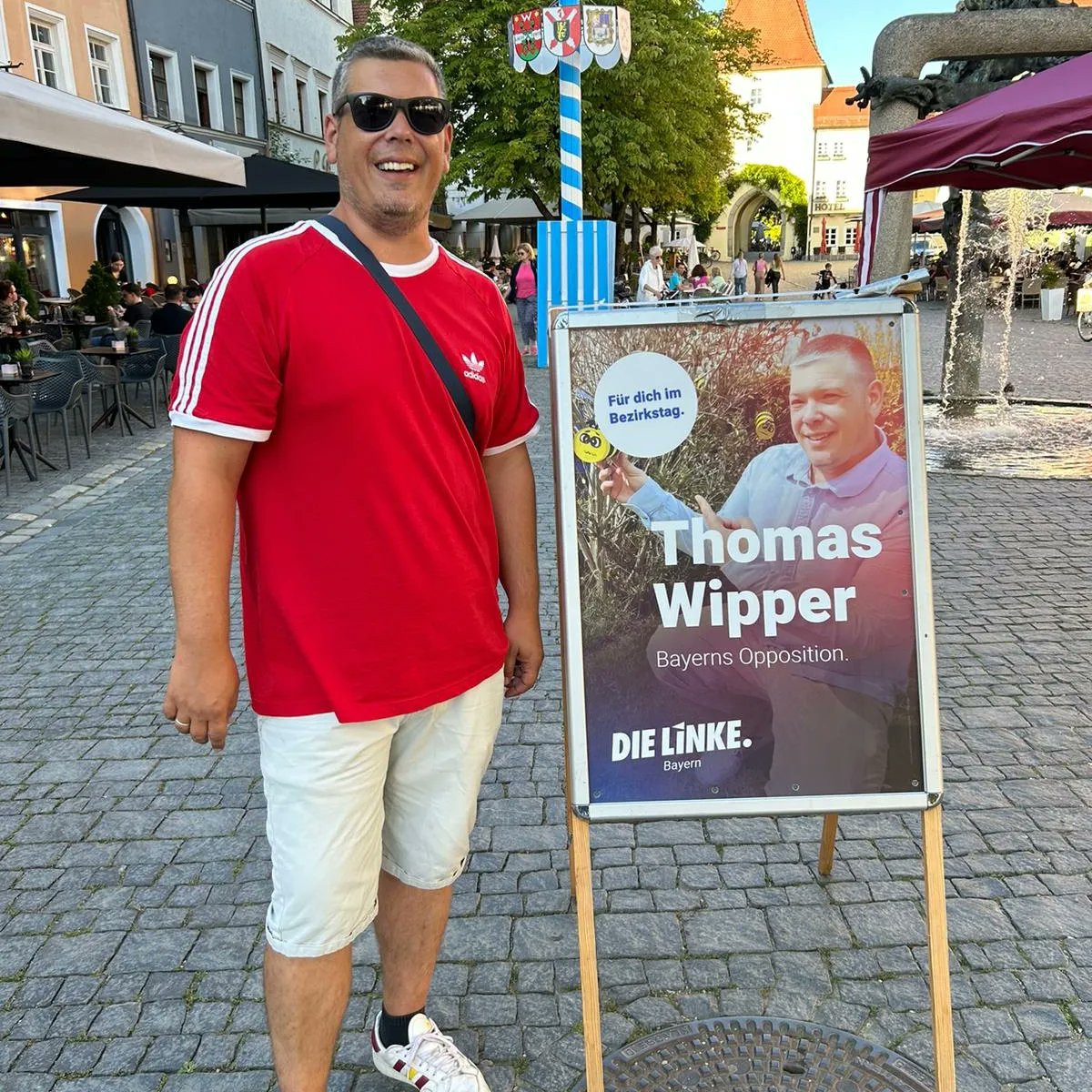 Heute für #DieLinke auf der Straße. Gemeinsam @rupp_adelheid, @LINKE_Bayern und euch für ein solidarisches Bayern. Am 08.10. alle Stimmen für die Linke. #DieLinke #BayernsOpposition #BayernWahl #NieMehrCSU #DasGuteLebenFürAlle