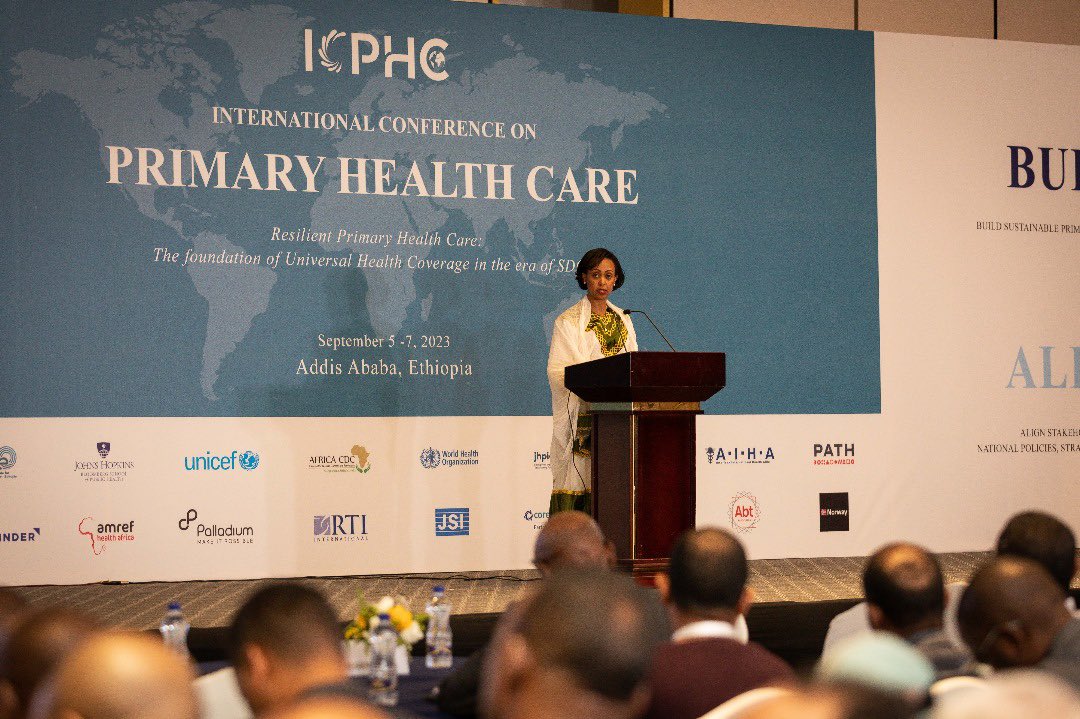 lia_tadesse's tweet photo. Thank you for joining us at the International Conference on Primary Health Care! Following a successful opening session, we had productive discussions on making bold political CHOICES in #PHC. This is critical for  meaningful change &amp; addressing challenges in healthcare systems. https://t.co/Z3yh6dLYHK