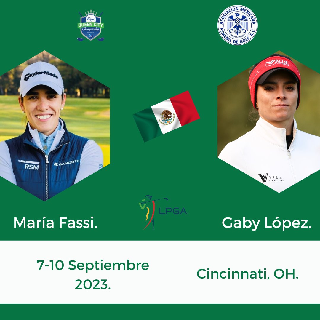 AMFGOLF's tweet image. Mucha suerte @MariaFassi0 y @GabyLopezGOLF
en el @QueenCityLPGA 
Vamos con todo!!!!!!! #golf #golffemenilamfg #somosgolf #orgullomexicano⛳️🏌️‍♀️🇲🇽econe.mkt 📷