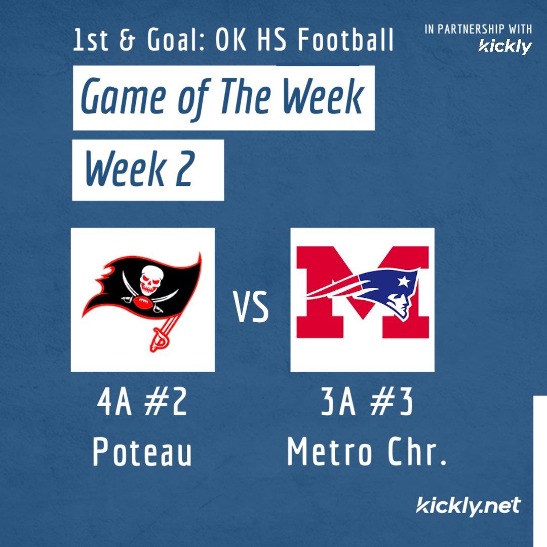 Week 2 Games of the Week! Last Matchup- Metro Christian 35 Poteau 31 (2022) Series History- 3-3 Players to Watch Poteau- Dax Collins ATH (@dax_collins5) Metro Christian- Corley Wagner RB/LB (@WagnerCorley) #okpreps