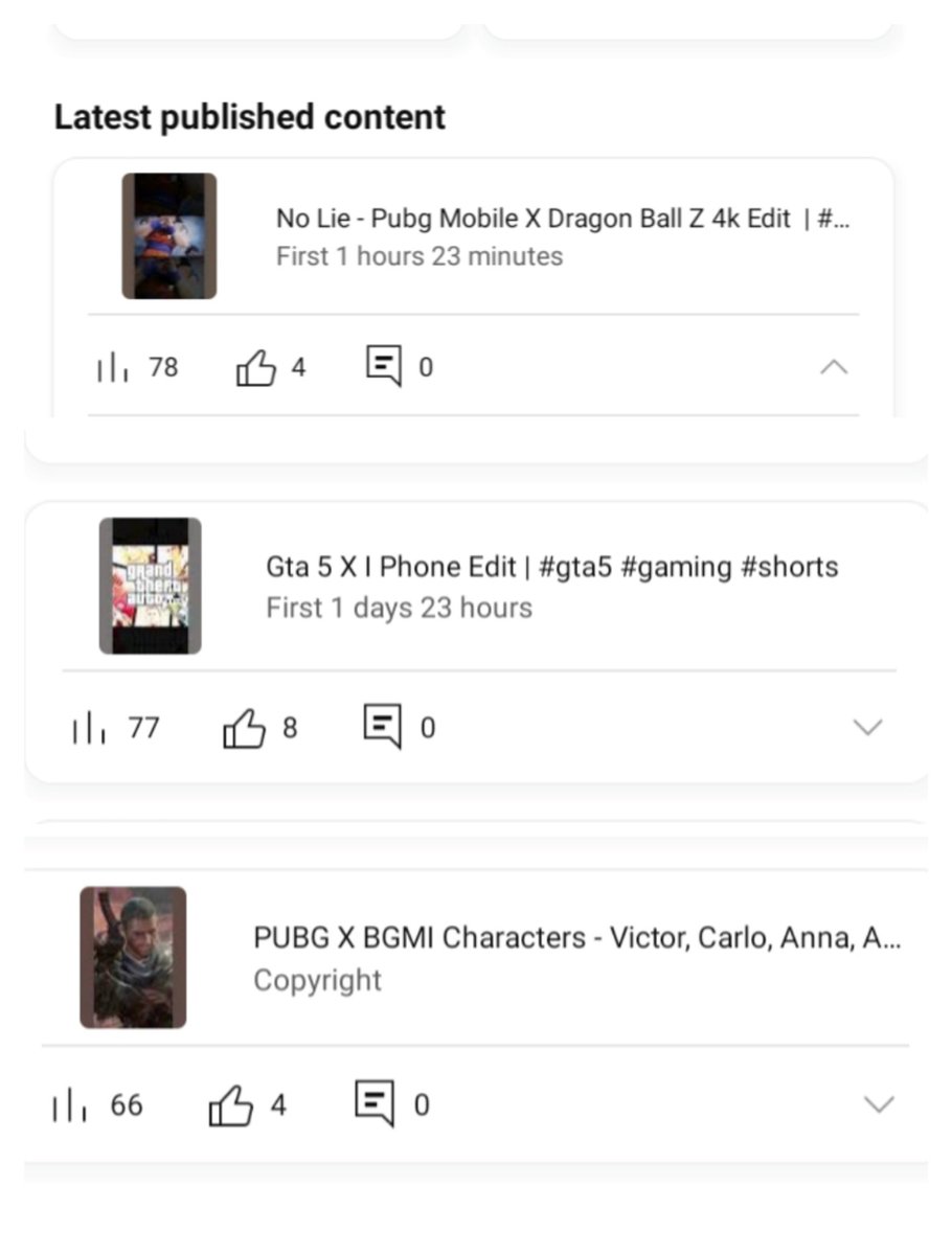 EXOGAMING18YT's tweet photo. Hey @TeamYouTube, my YouTube Shorts views have been stuck at around 77 for a while now. Could you please help resolve this issue?  #YouTubeShorts #ViewIssue @YouTubeIndia
Channel: https://t.co/TQvQ5vpkMJ https://t.co/MBqZJlz9PV
