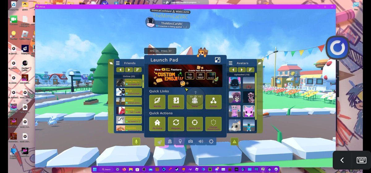 CCShakeCat's tweet photo. @VRChat released new UI customization options
So I took some inspired abilities and made LittleBigPlanet 3-styled #VRChatUI themes
Cool Island and Moonlight https://t.co/QAgvswUku1