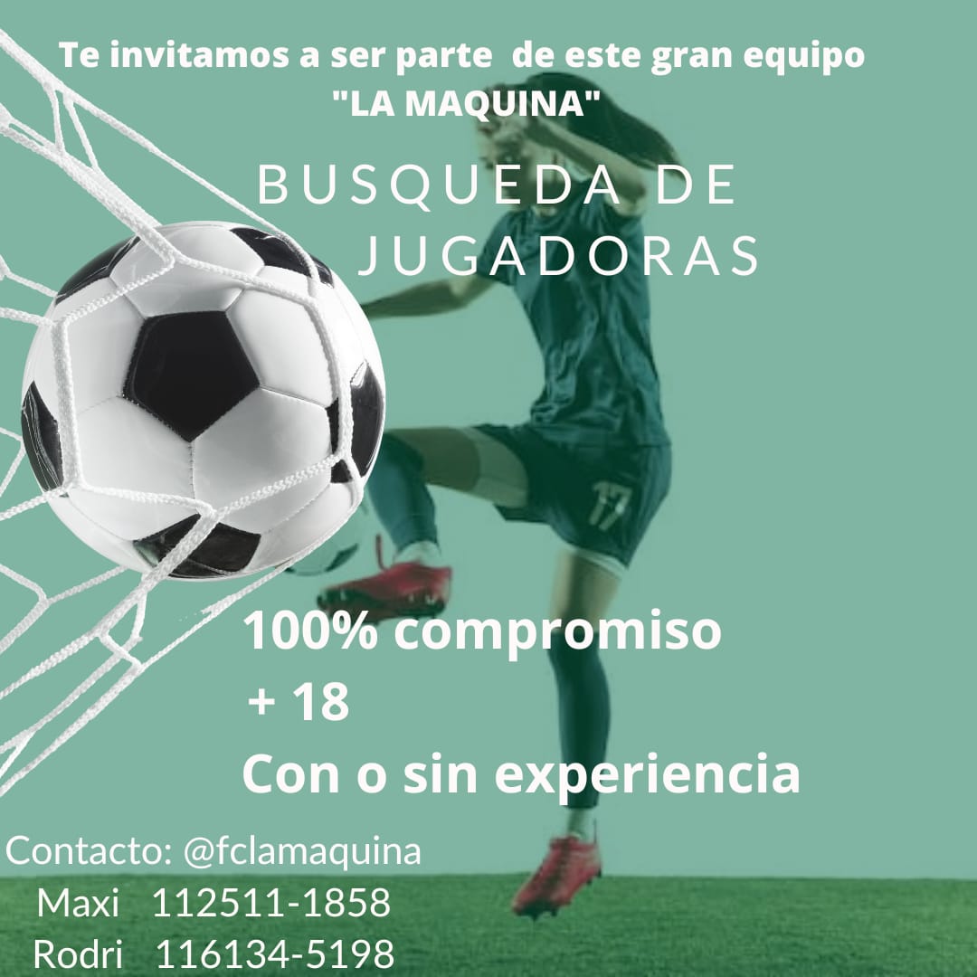 MLabrunista's tweet photo. Estamos en la busqueda de jugadoras, si tenes +18 y te gusta jugar al futbol, sumate .
@jesdveron
@toppanoM 
@Marifsc86 
@Totirodricarp 
#LaMaquina
#FutbolFemenino https://t.co/WSnuHxo24w