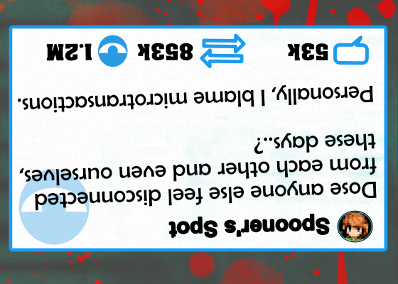 WanderLusty_Dev's tweet photo. The host of controversial Spooner Spot alleged affair with the owner of Peeper!

New upside-down format posting unique to one user CONFIRMS!

#indiegame  #IndieGameDev  #indiegames 
#HorrorGames  #horrorgame 
#indiehorror #optimalignment https://t.co/12IyF6uQDq