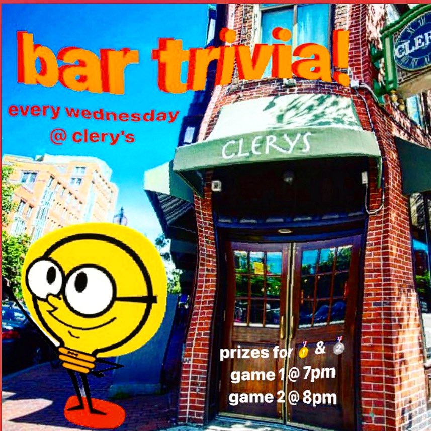 quizfeltner's tweet image. hosting bar trivia in Boston every Wednesday come thru xoxo