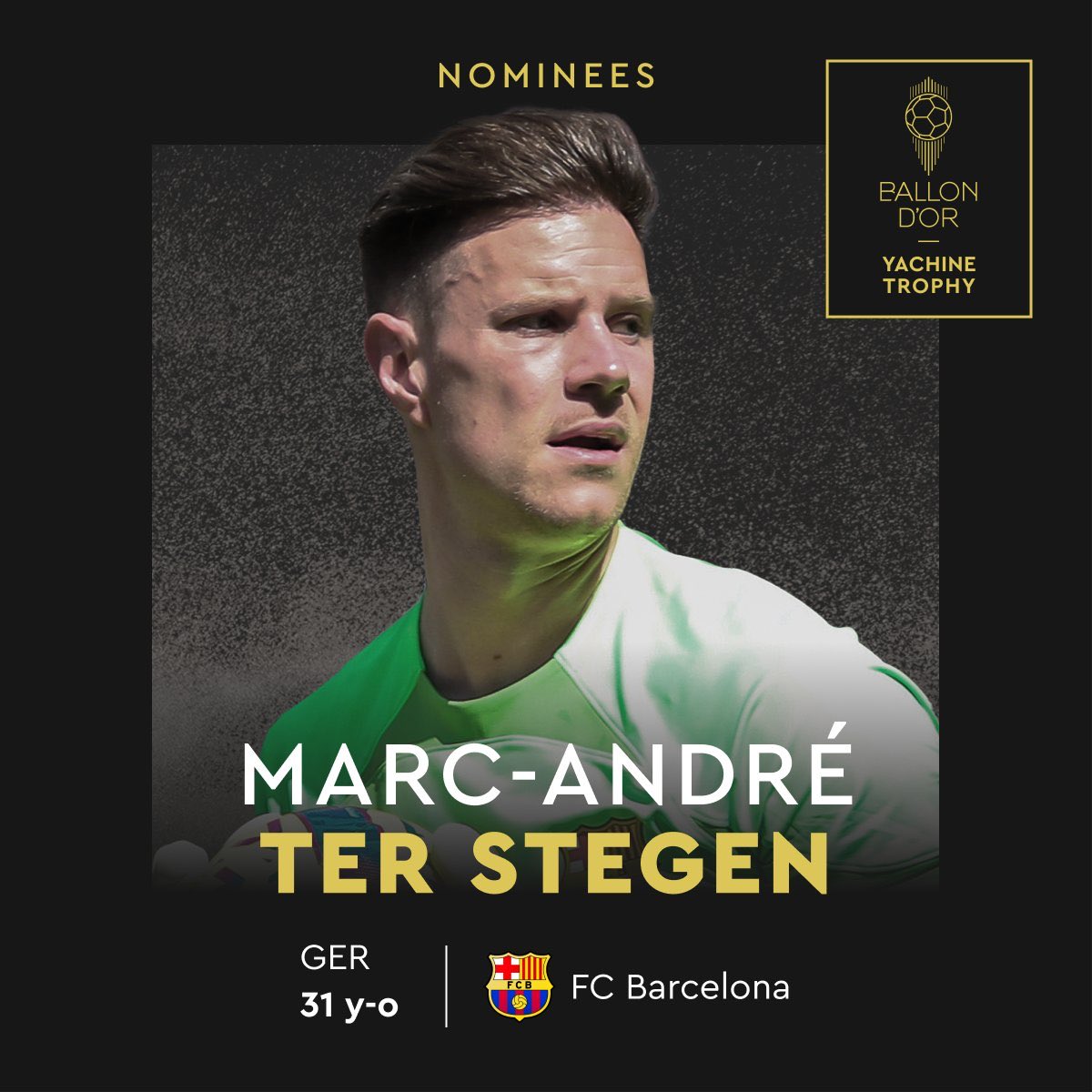 ⚠️ Marc-André Ter Stegen nominado al Trofeo Yashin 2023‼️ #FCBlive #Barça