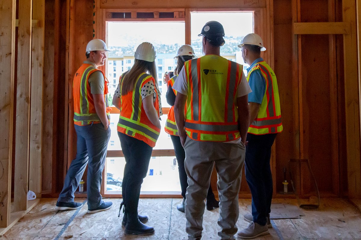 KierBuzz's tweet photo. Several weeks ago we were able to celebrate the hard work of our KIER team, subcontractors, and owners of the Dewitt Apartments in Salt Lake City. https://t.co/jZMFhj2k8R