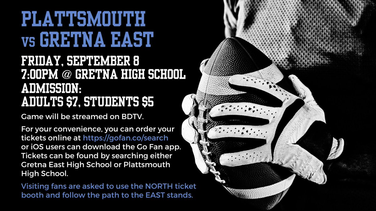 Want to see Friday's game? You can order your tickets ahead at gofan.co/search or watch it online at pcsd.org/bdtv