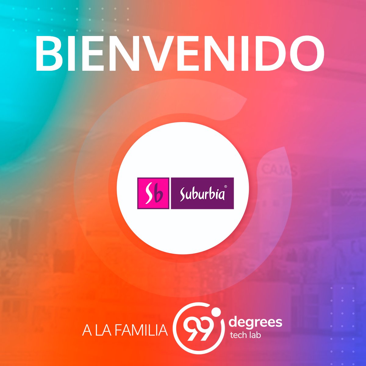 ¡Bienvenidos a bordo, Suburbia! ✨🛍
Juntos, llevaremos la moda y el estilo a nuevas alturas.
¡Prepárense para un emocionante viaje de éxito y
crecimiento! 💼🚀
#99Degrees #Marketing
#Marketing360 #aliadocomercial #ModaSuburbia
#suburbia