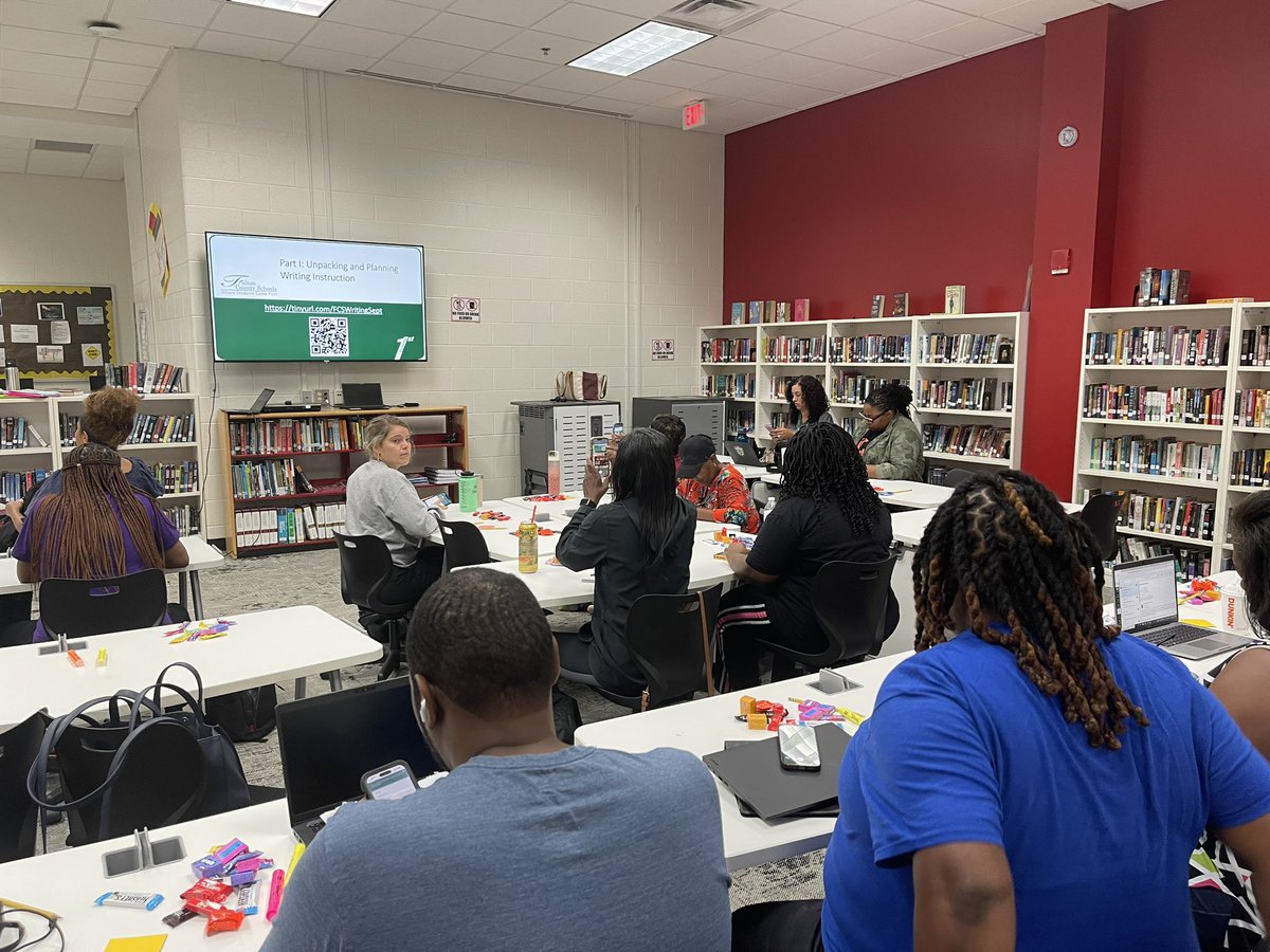 American Literature PLC members engaged in the learning during the Zone 1,2, and 3 Unpacking and Planning Writing Instruction PD hosted at <a href="/Banneker_HS/">Banneker HS</a> <a href="/MrCamTeach/">Keenan M. Cameron, Ed.S.</a>