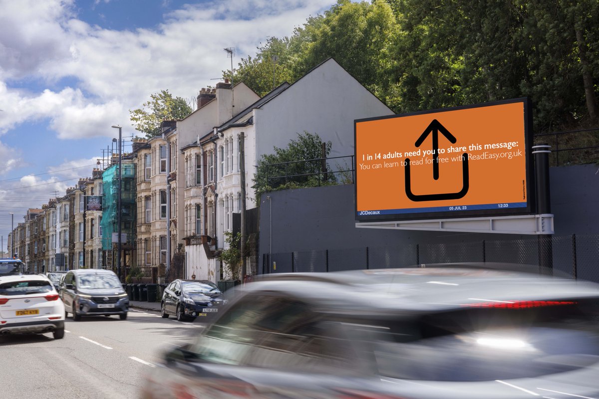 ReadEasyUK's tweet photo. Have you spotted one of our billboards yet? 👀 We are featuring in over 100 locations across the UK!! Do you recognise this spot? 📚🧡
#MyReadEasy #ReadEasyWorks @JCDecaux_UK @TRES_LDN 
https://t.co/tF0zgxMmho https://t.co/gRKkiZesT8