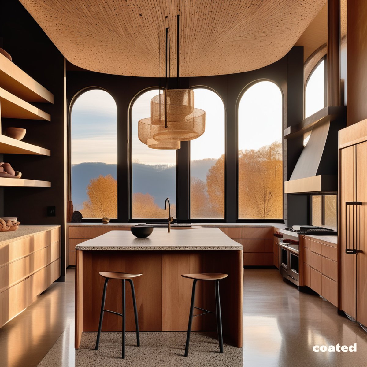 Kitchen with arched windows. 

#interiordesign #interior #interiors #design #architecture #decor #homedecor #kitchendesign