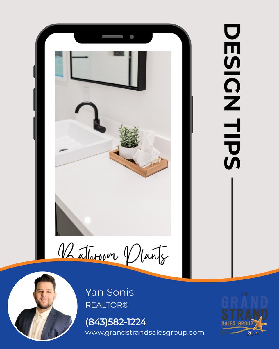 YanSonisRealtor's tweet photo. Adding plants to the bathroom can bring swanky vibes, but the main benefit is that they THRIVE in that environment. The moisture from the shower keeps the plants living a long and healthy life. Pretty cool, right?

#bathroomdesign #bathroomdecor #plants #designtips https://t.co/o8nzjhVSVE