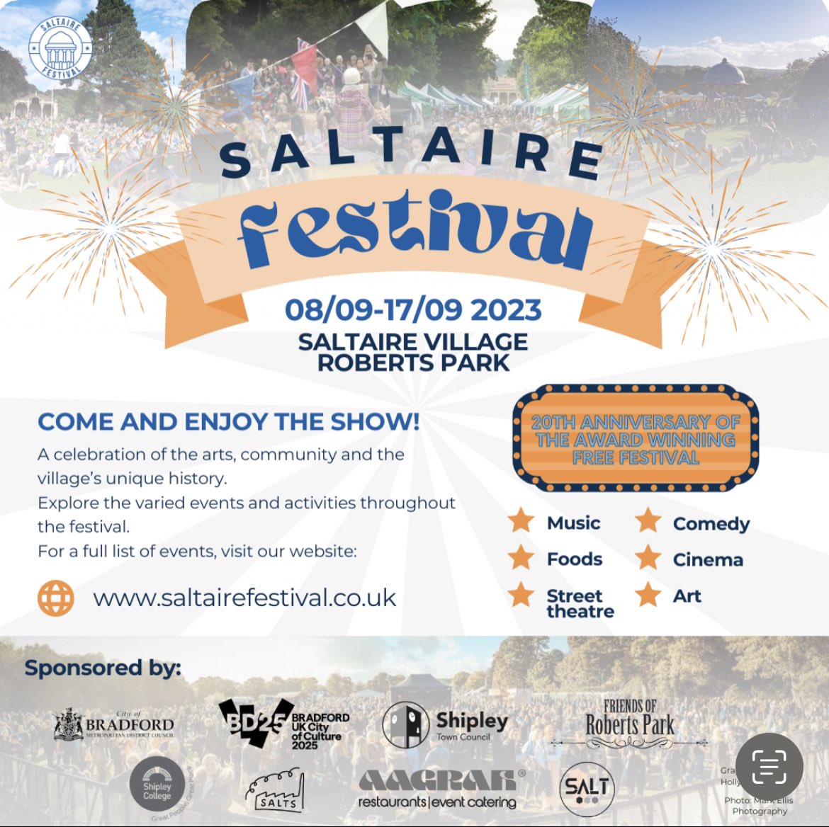 SaltaireFest's tweet photo. It's almost time for the Saltaire Festival! Get ready to groove to two days of incredible live music on Sept  9 &amp; 10, and join us for an extravaganza of music, memories, and fun on September 16 &amp; 17. 

Check other events happening during the festival https://t.co/vX48q20FOy https://t.co/9iuQsVNKPt