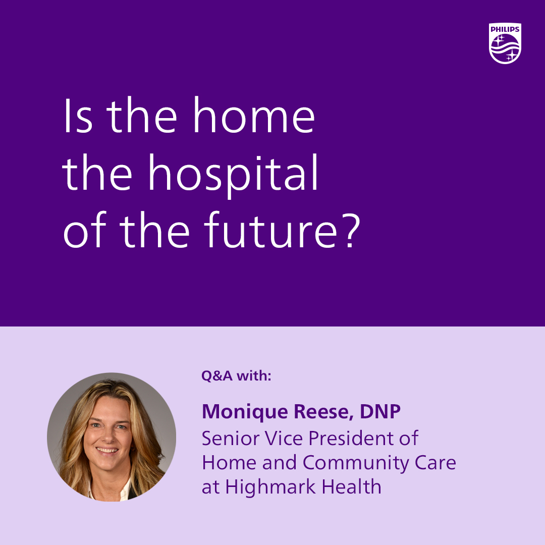 PhilipsHealth's tweet photo. Is the home the hospital of the future? Learn more from Monique Reese, DNP, Senior Vice President of Home and Community Care at Highmark Health. #Healthcare #HomeCare #VirtualCare 

https://t.co/R4UVB56sEZ https://t.co/730sCPeImH