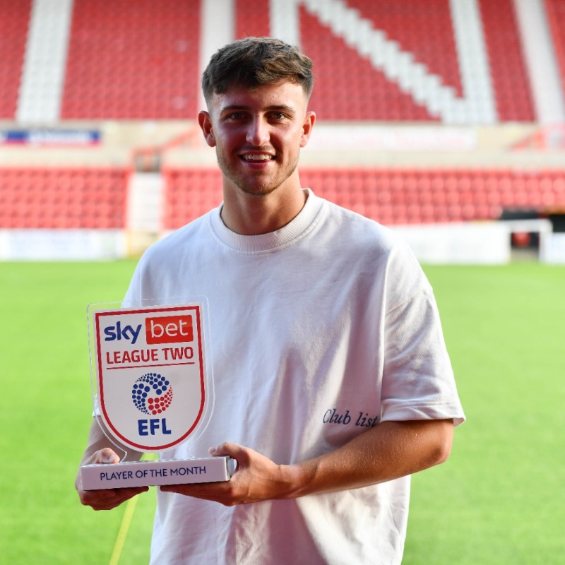 Official_STFC's tweet photo. 🏆 #STFC forward Jake Young has been voted the EFL @SkyBetLeagueTwo Player of the Month award for August

Congratulations, Youngy! 👏