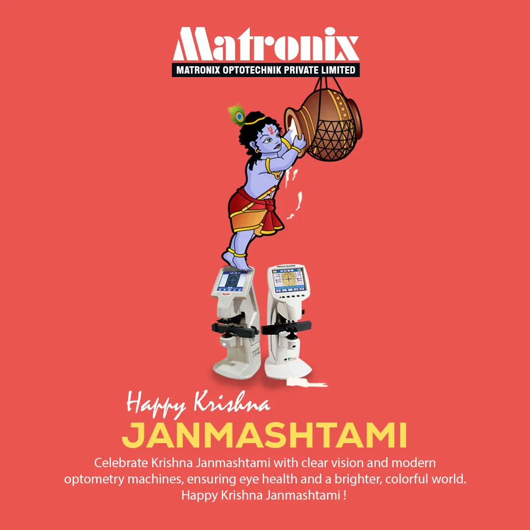 matronix_in's tweet photo. 👓 Celebrate #KrishnaJanmashtami with clarity! 🌟 Discover the role of optometry machines in preserving clear vision and a vibrant world. Happy Krishna Janmashtami! 🕊️🙏 #ClearVision #matronixindia #matronix https://t.co/Xh18Y2ofGL