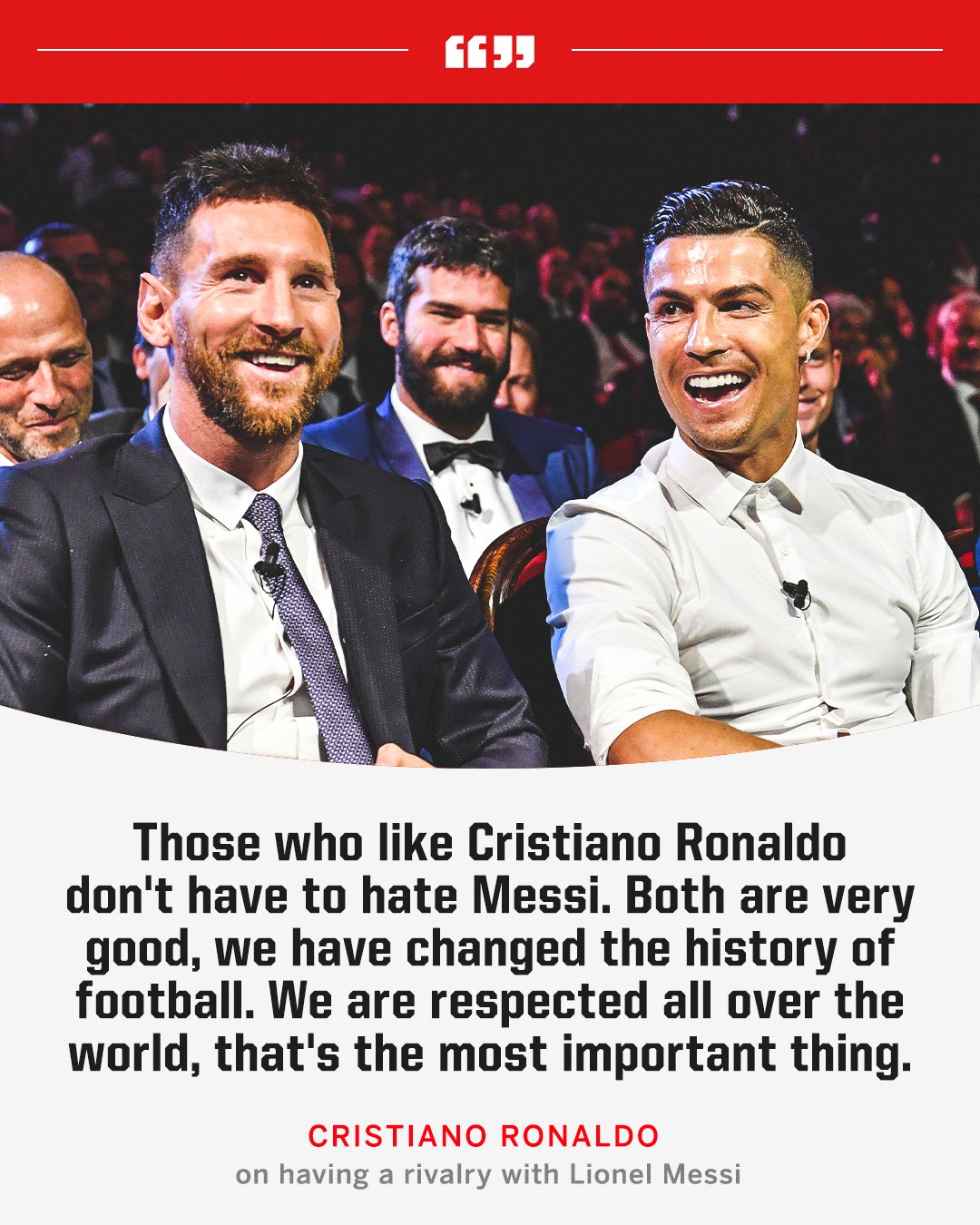 ESPN FC on X: Ronaldo weighed in on the 'rivalry' between Messi and  himself 👏  / X