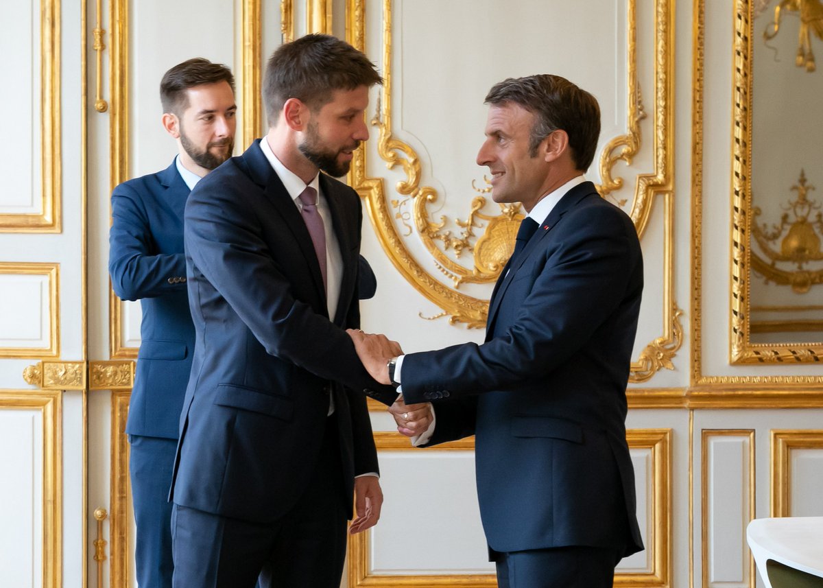 MSimecka's tweet photo. Chcem Slovensko, ktoré bude v Európe rešpektované, nie izolované. 🇸🇰 Retweetnite, ak súhlasíte.

—
foto: ©Laurent Blevennec/Présidence de la République https://t.co/HtgXCOlfz0