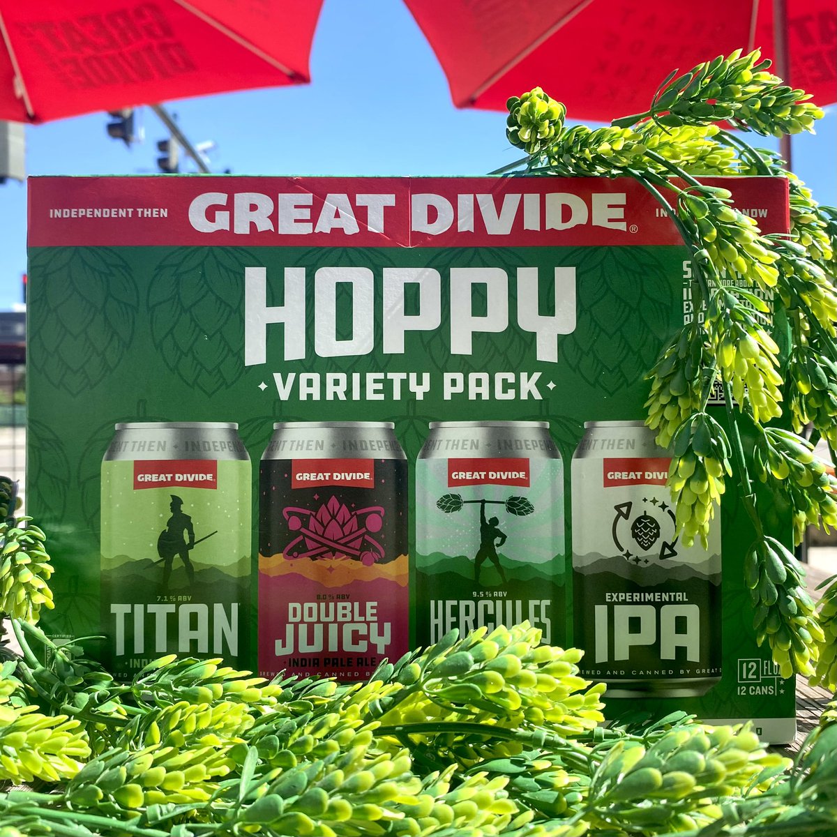 📣 Introducing the hoppiest Hoppy Variety Pack to date, featuring Titan IPA, Double Juicy IPA, Hercules Imperial IPA, and Experimental IPA (you’ll have to try it to find out! 👀) Coming soon to our taprooms and stores near you.
